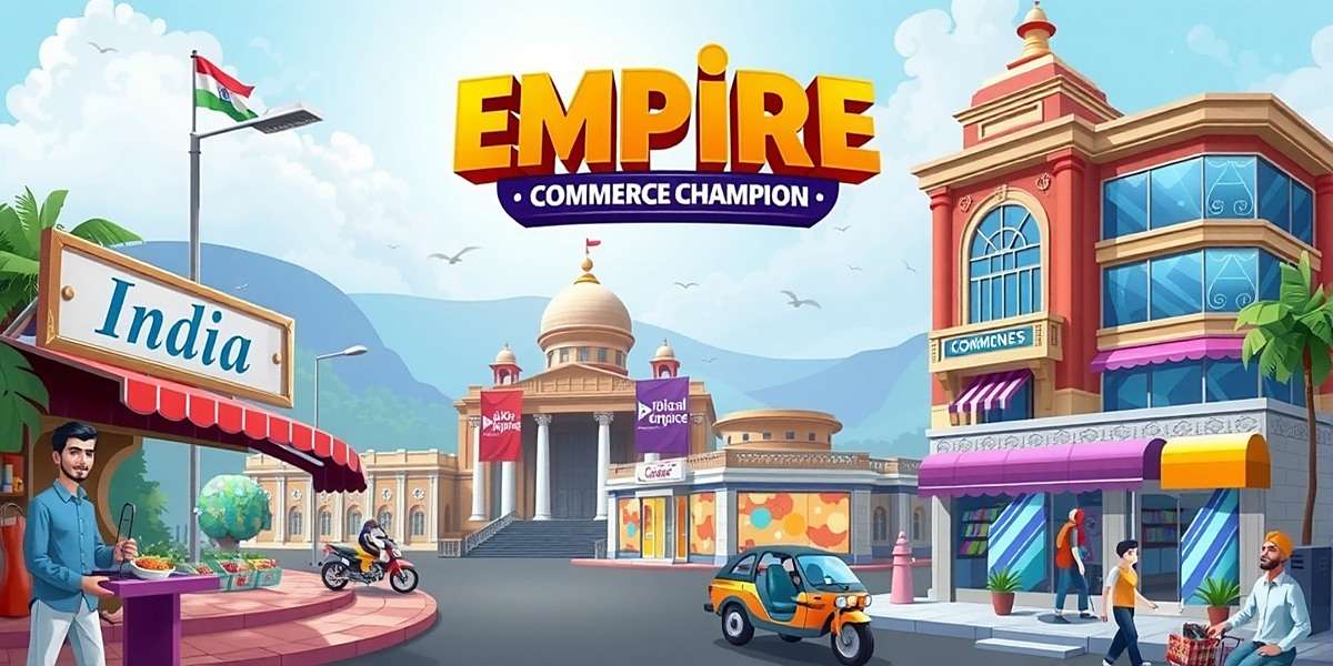 Commerce Champion India - Main Game Cover Commerce Champion India game cover showing various Indian business scenarios including street vendors, shops and corporate offices